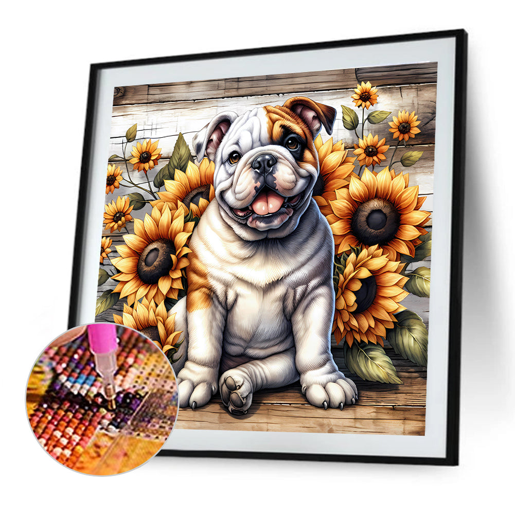 Pug - Full Round Drill Diamond Painting 40*40CM