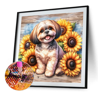 Shih Tzu - Full Round Drill Diamond Painting 40*40CM