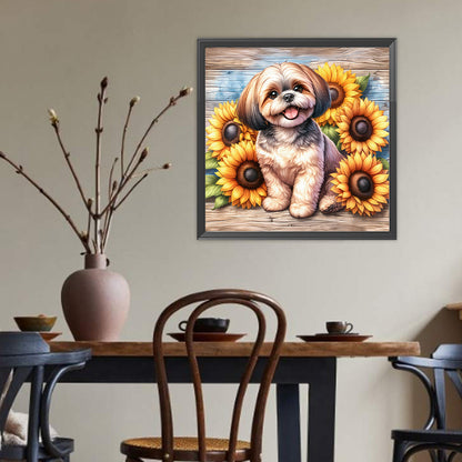 Shih Tzu - Full Round Drill Diamond Painting 40*40CM