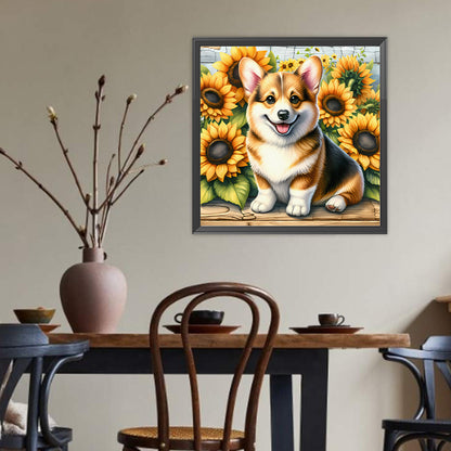 Corgi - Full Round Drill Diamond Painting 40*40CM