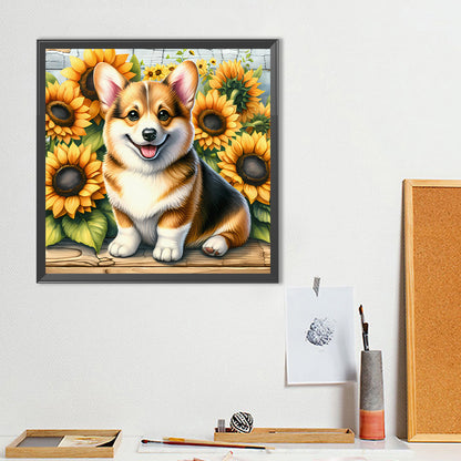 Corgi - Full Round Drill Diamond Painting 40*40CM