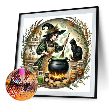 Magic Witch - Full Round Drill Diamond Painting 40*40CM