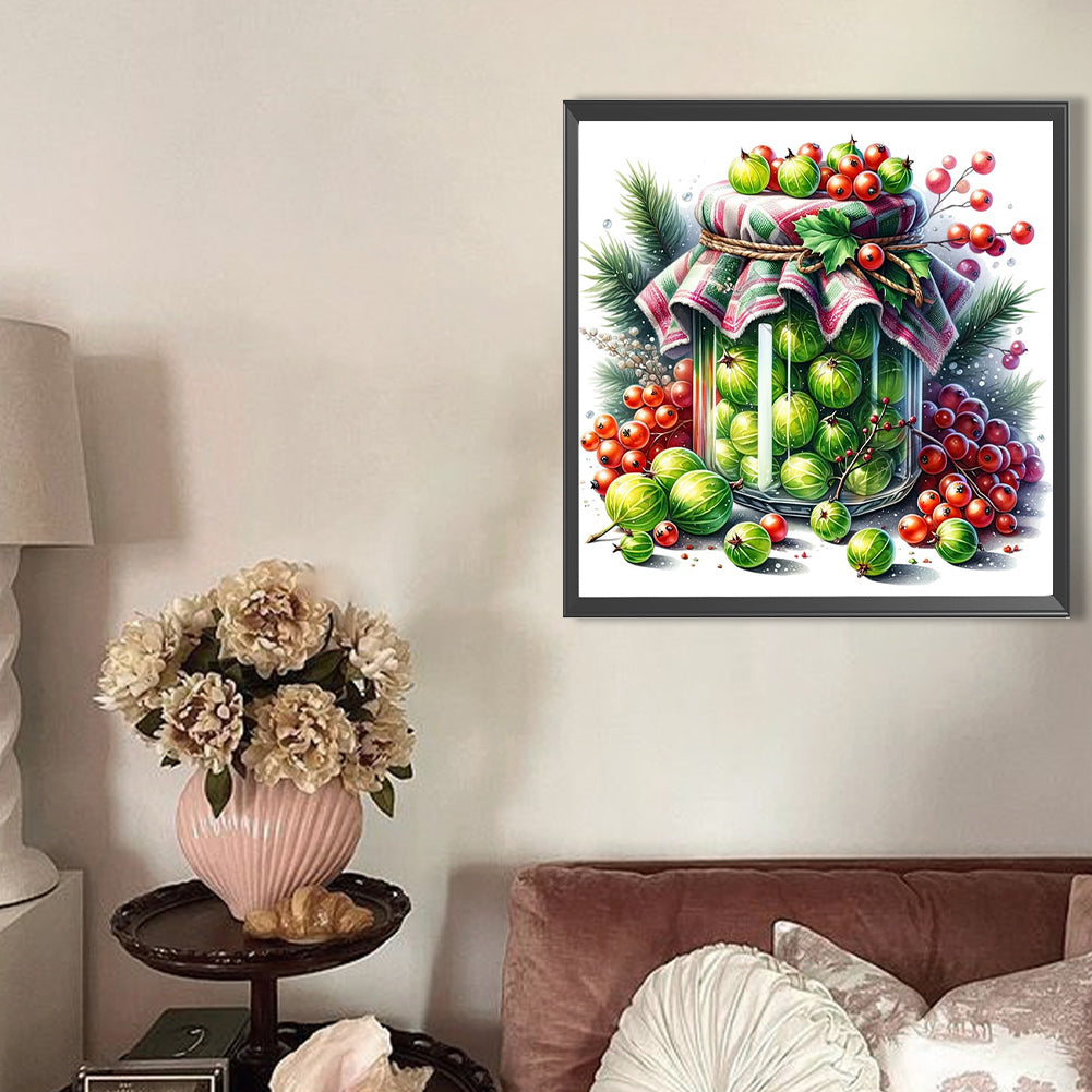 Fruit Jar - Full AB Round Drill Diamond Painting 40*40CM