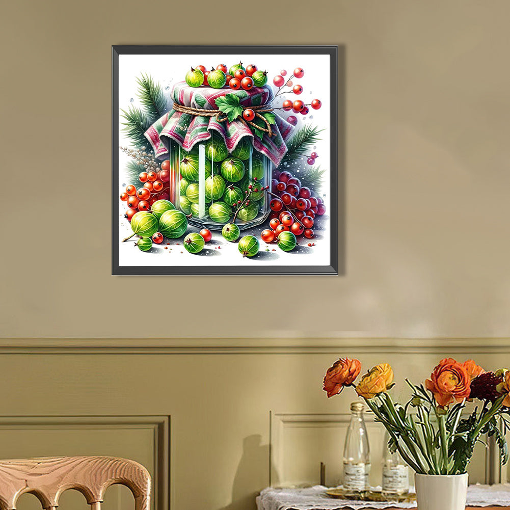 Fruit Jar - Full AB Round Drill Diamond Painting 40*40CM