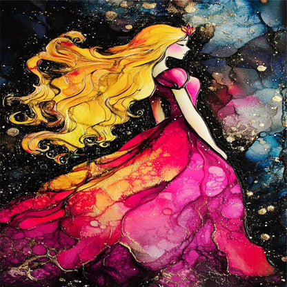 Blonde Princess - Full AB Round Drill Diamond Painting 40*60CM