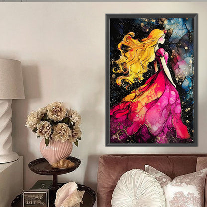 Blonde Princess - Full AB Round Drill Diamond Painting 40*60CM