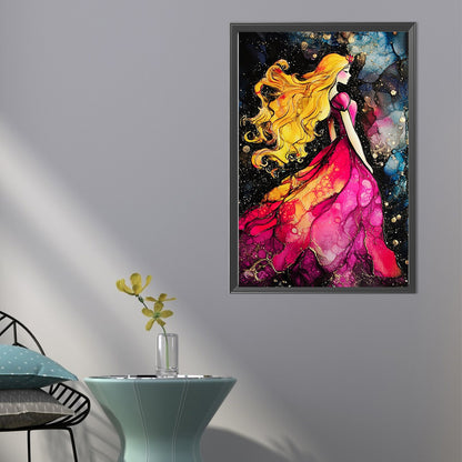 Blonde Princess - Full AB Round Drill Diamond Painting 40*60CM