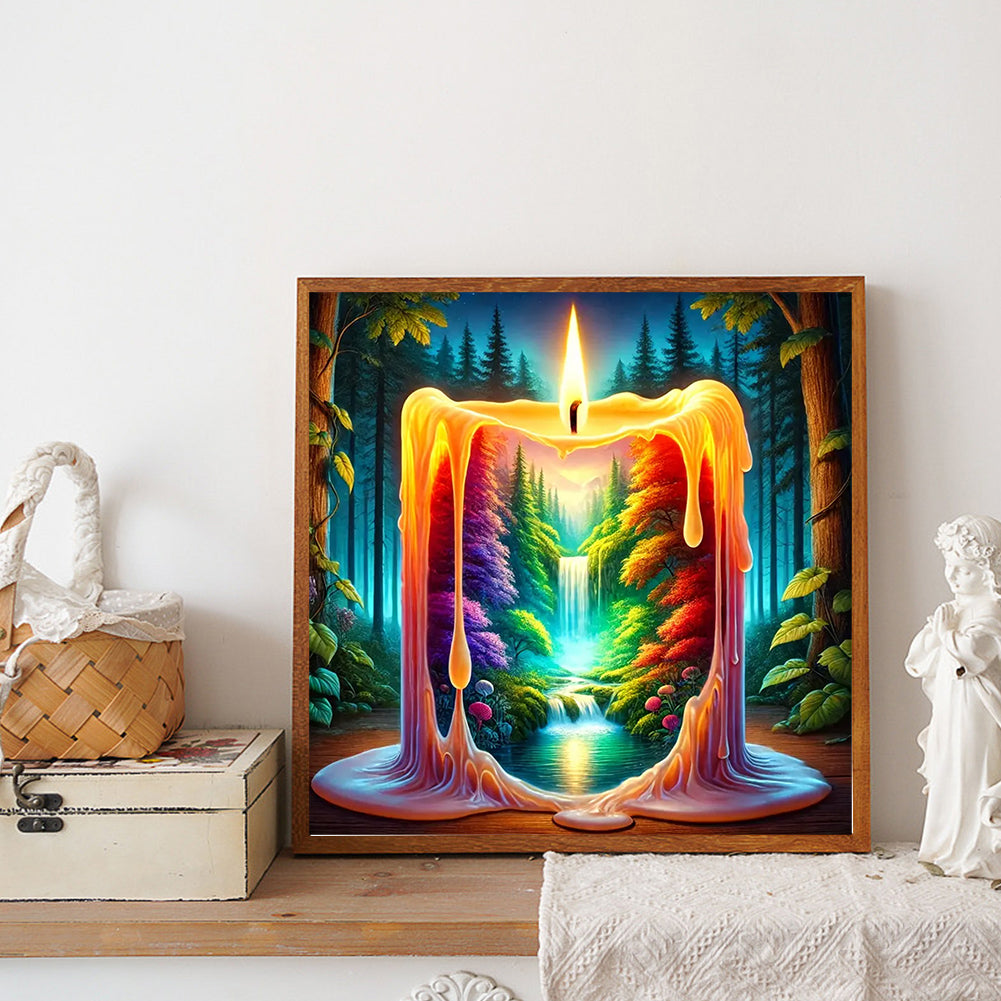 Forest Candle - Full Round Drill Diamond Painting 30*30CM