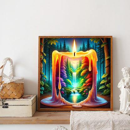 Forest Candle - Full Round Drill Diamond Painting 30*30CM