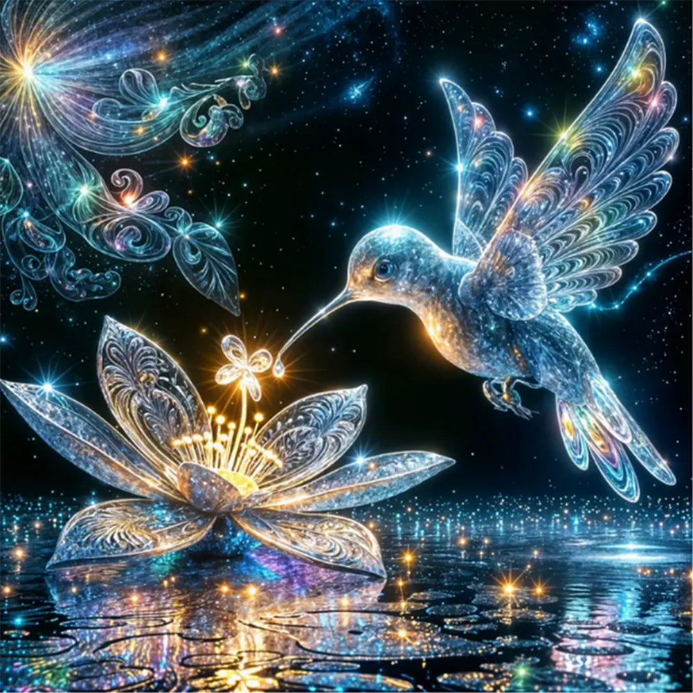 Hummingbird - Full Round Drill Diamond Painting 30*30CM