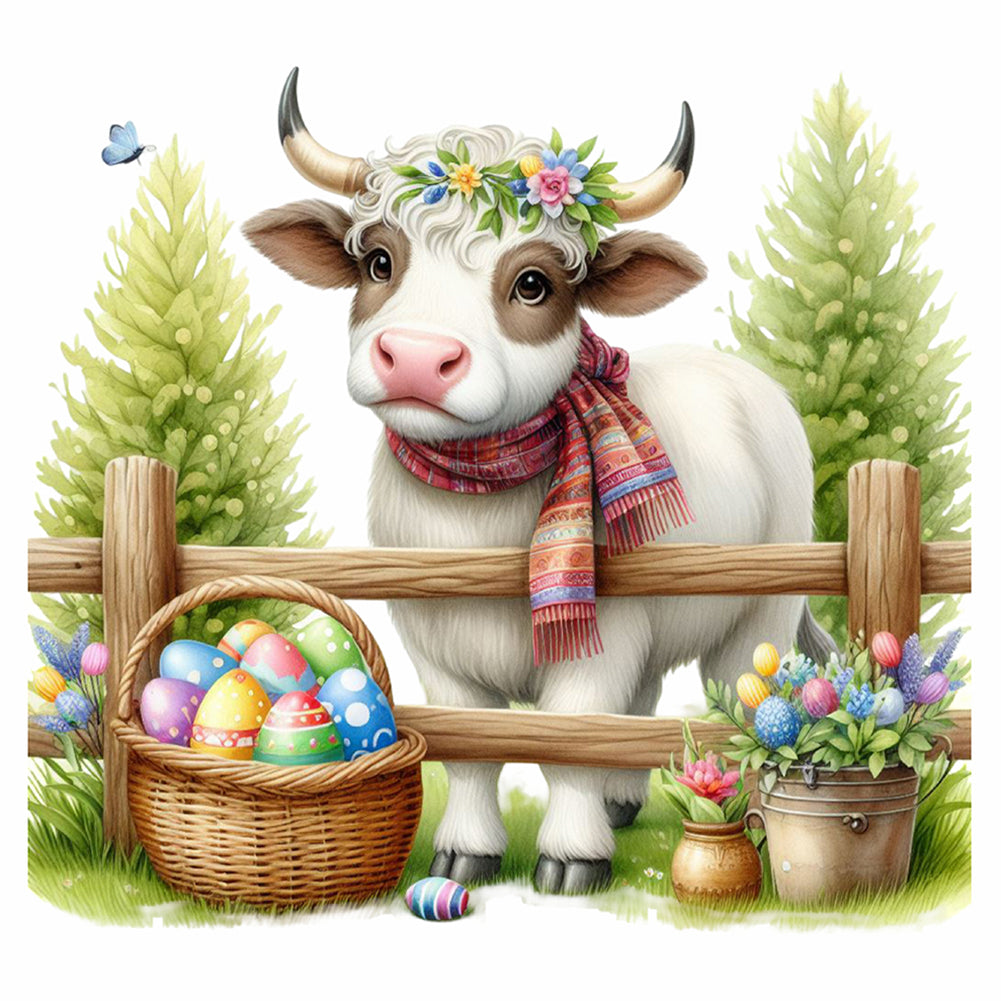 Cow - Full Round Drill Diamond Painting 40*40CM