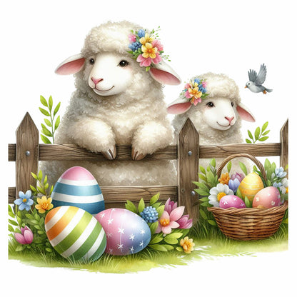 Sheep - Full Round Drill Diamond Painting 40*40CM