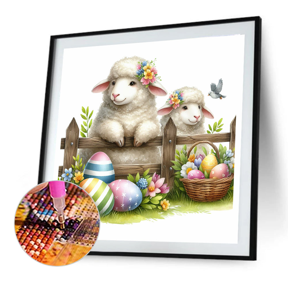 Sheep - Full Round Drill Diamond Painting 40*40CM