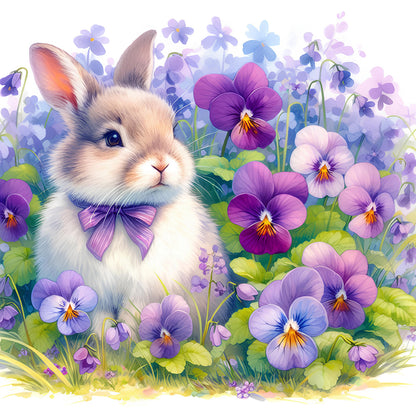 Rabbit - Full Round Drill Diamond Painting 40*40CM