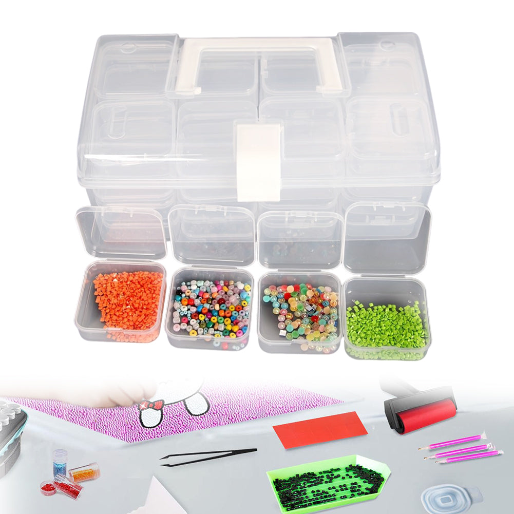 32 Grid Bead Storage Container Diamond Embroidery Beaded Toolbox for Small Items