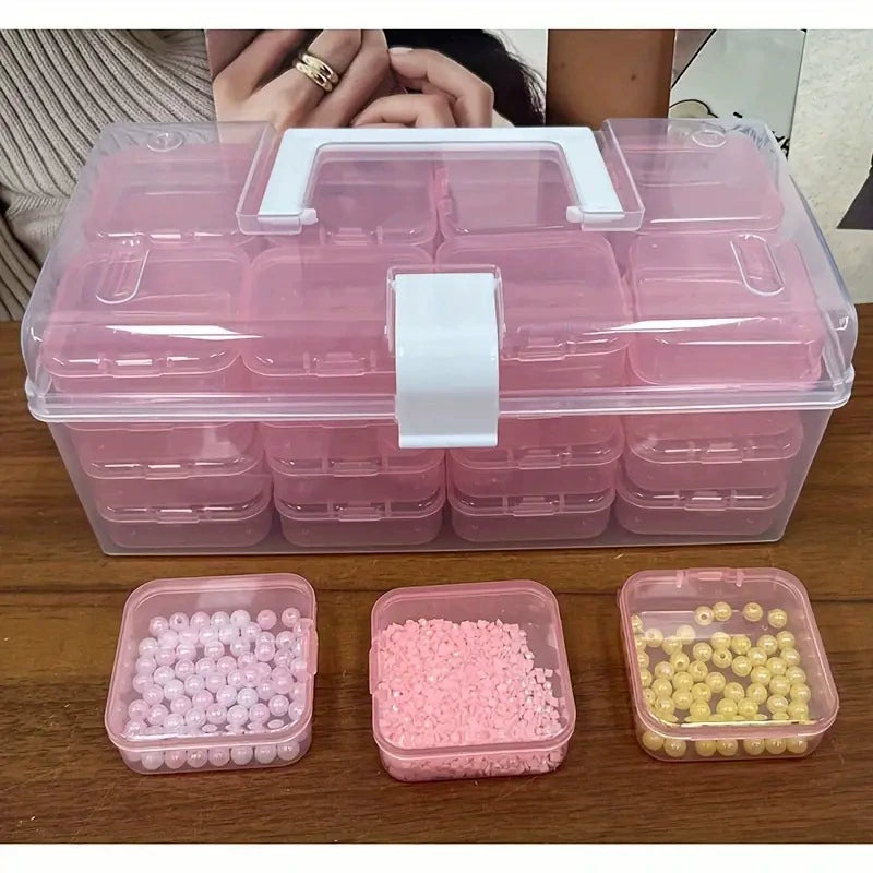 32 Grid Bead Storage Container Diamond Embroidery Beaded Toolbox for Small Items