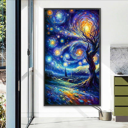 Starry Sky Scenery - Full Round Drill Diamond Painting 40*70CM