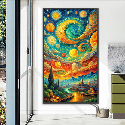 Sky Scenery - Full Round Drill Diamond Painting 40*70CM