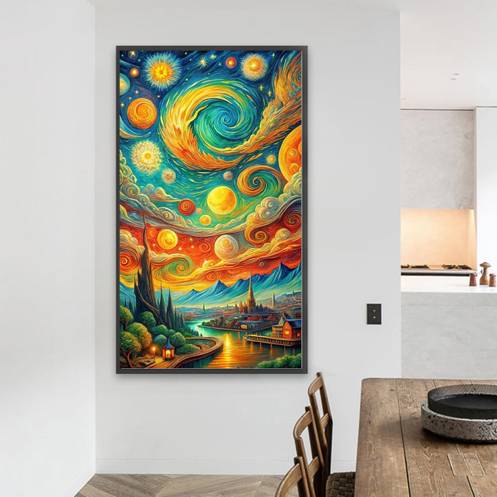 Sky Scenery - Full Round Drill Diamond Painting 40*70CM