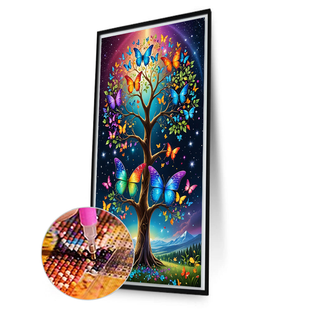 Butterfly Tree - Full Round Drill Diamond Painting 40*70CM