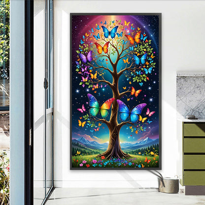 Butterfly Tree - Full Round Drill Diamond Painting 40*70CM