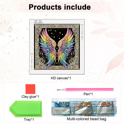 Colorful Wings - Special Shaped Drill Diamond Painting 30*30CM