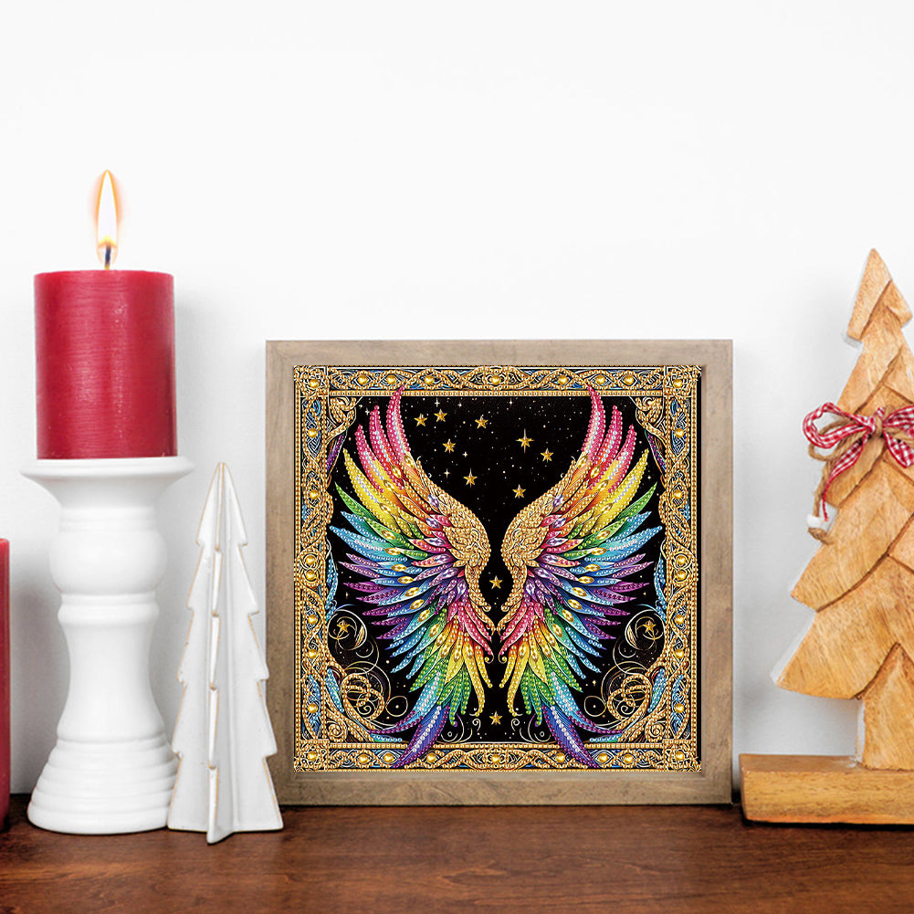 Colorful Wings - Special Shaped Drill Diamond Painting 30*30CM