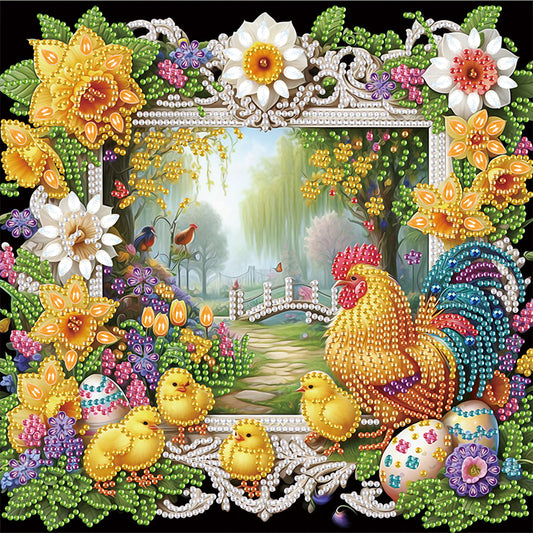 Easter Egg Chick - Special Shaped Drill Diamond Painting 30*30CM