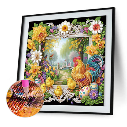 Easter Egg Chick - Special Shaped Drill Diamond Painting 30*30CM