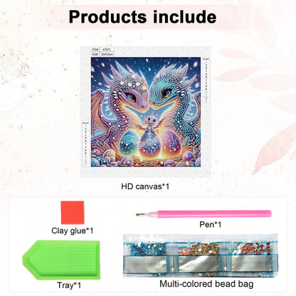 Easter Egg Dinosaur - Special Shaped Drill Diamond Painting 30*30CM