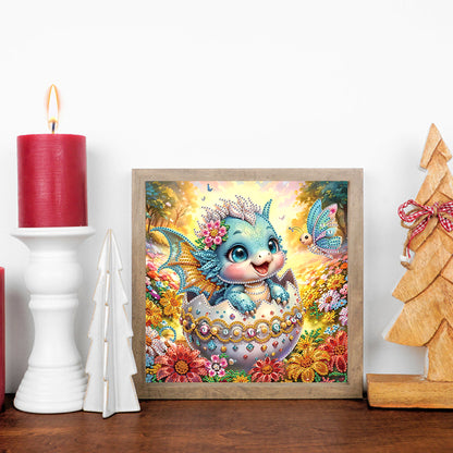 Easter Egg Dinosaur - Special Shaped Drill Diamond Painting 30*30CM