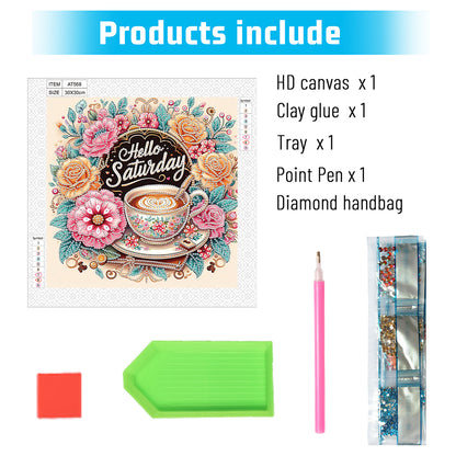 Coffee Dessert - Special Shaped Drill Diamond Painting 30*30CM