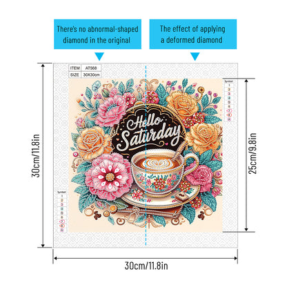 Coffee Dessert - Special Shaped Drill Diamond Painting 30*30CM