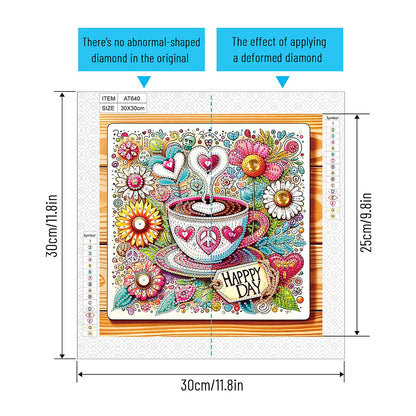 Coffee Dessert - Special Shaped Drill Diamond Painting 30*30CM