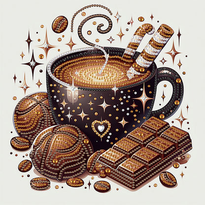 Coffee Dessert - Special Shaped Drill Diamond Painting 30*30CM