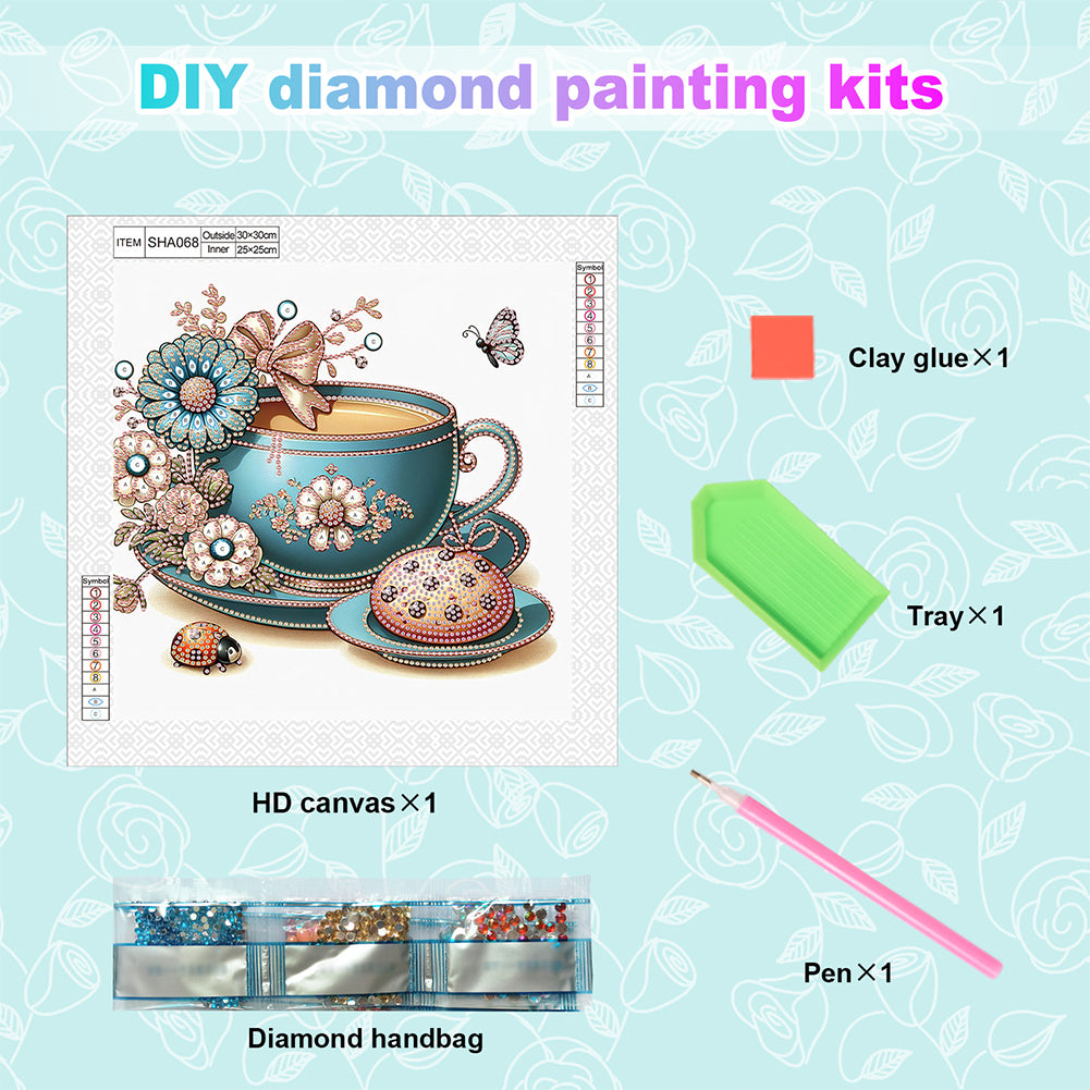 Coffee Dessert - Special Shaped Drill Diamond Painting 30*30CM