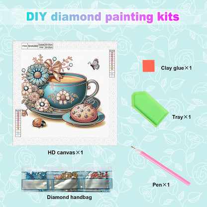 Coffee Dessert - Special Shaped Drill Diamond Painting 30*30CM