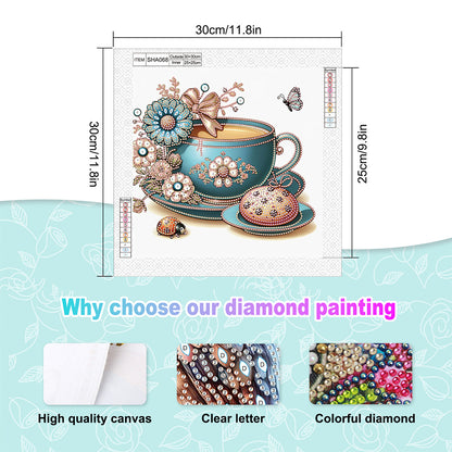 Coffee Dessert - Special Shaped Drill Diamond Painting 30*30CM