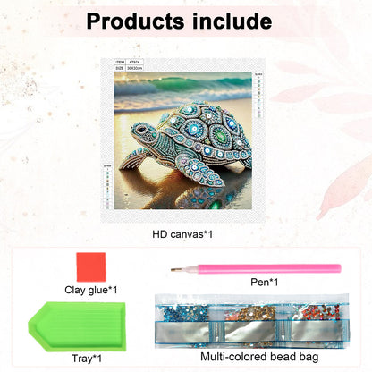 Beach Turtle - Special Shaped Drill Diamond Painting 30*30CM