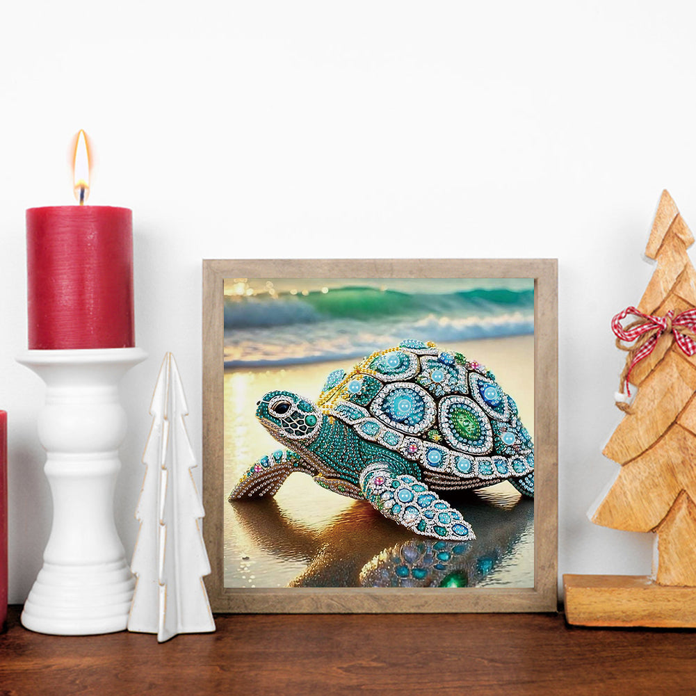 Beach Turtle - Special Shaped Drill Diamond Painting 30*30CM
