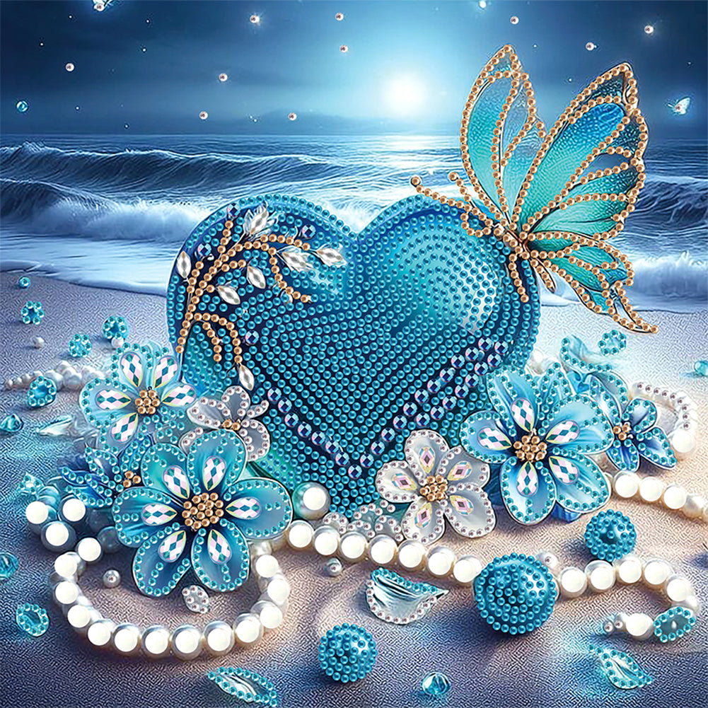 Beach Love - Special Shaped Drill Diamond Painting 30*30CM