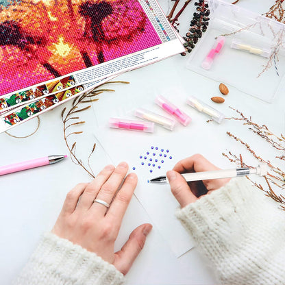 Diamond Painting Pen with Wax Refillable Wax Pen for Diamond Art Nail DIY Craft