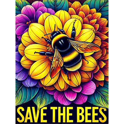 Bee - Full Round Drill Diamond Painting 30*40CM