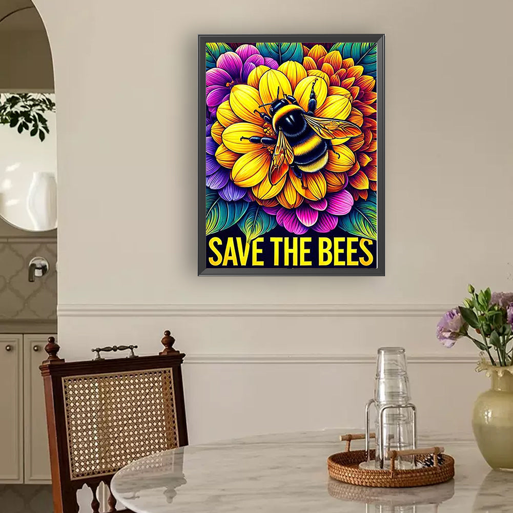 Bee - Full Round Drill Diamond Painting 30*40CM