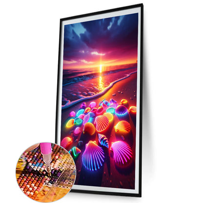 Colorful Fluorescent Shells - Full AB Round Drill Diamond Painting 40*70CM