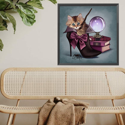 Cat Witch - Full Square Drill Diamond Painting 40*40CM
