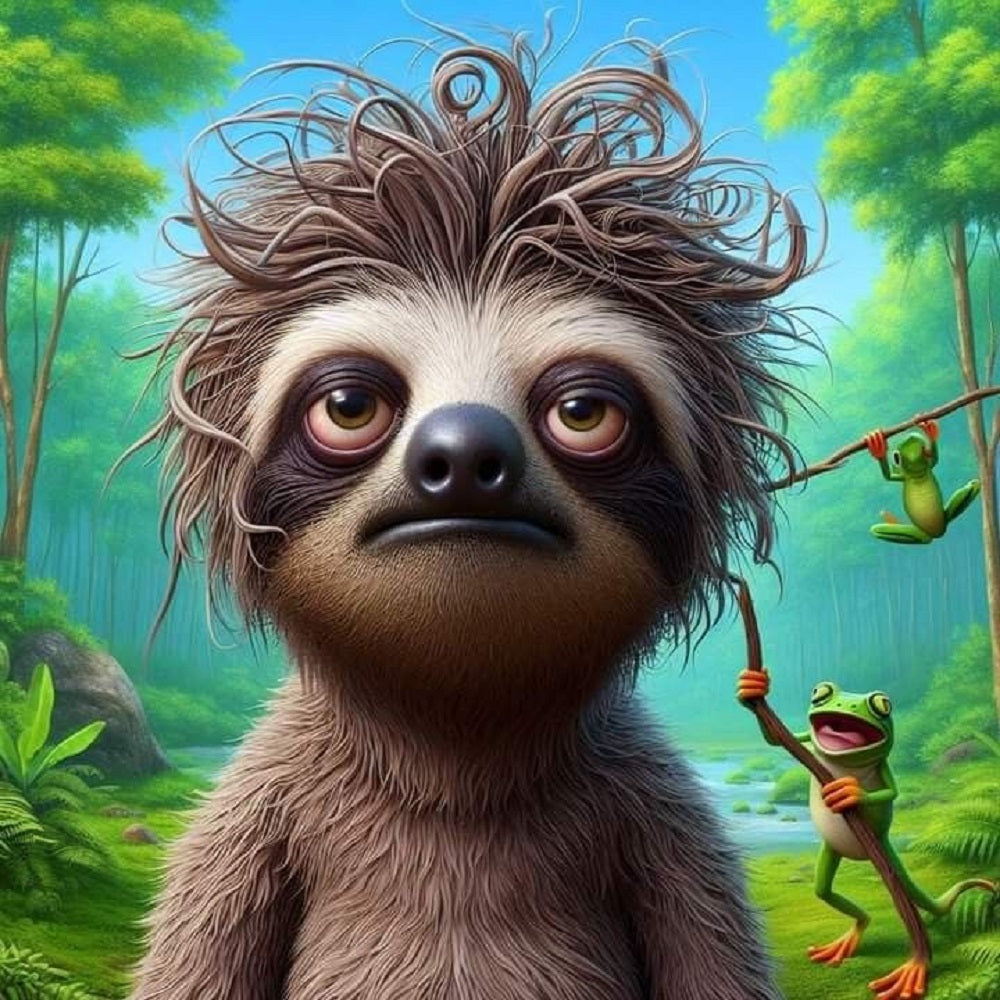 Tired Sloth - Full Round Drill Diamond Painting 30*30CM