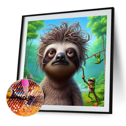 Tired Sloth - Full Round Drill Diamond Painting 30*30CM