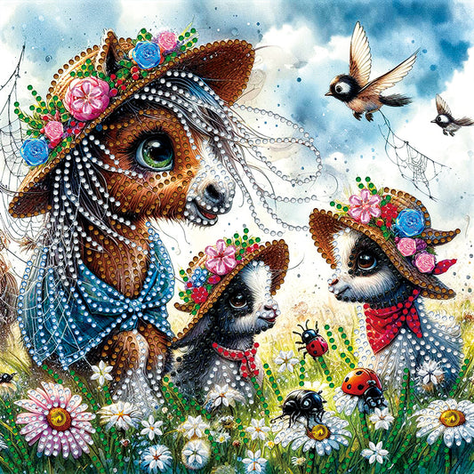 Garden Pony - Special Shaped Drill Diamond Painting 30*30CM