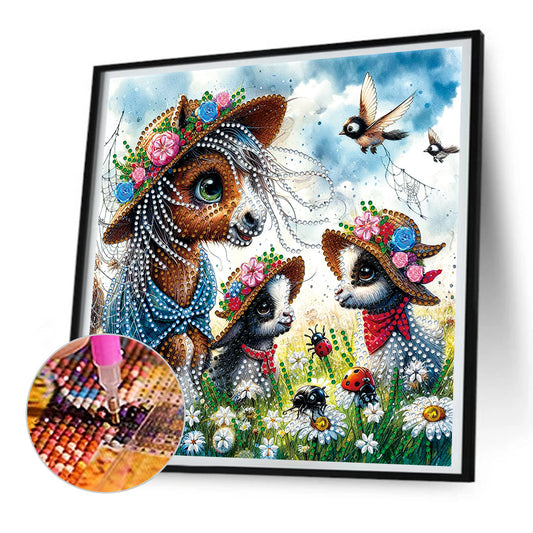 Garden Pony - Special Shaped Drill Diamond Painting 30*30CM